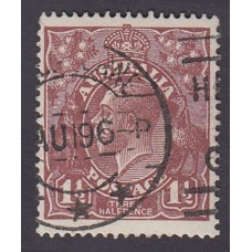 Australian    King George V   1½d Penny Half Pence Brown   Single Crown WMK  Plate Variety 3L21..